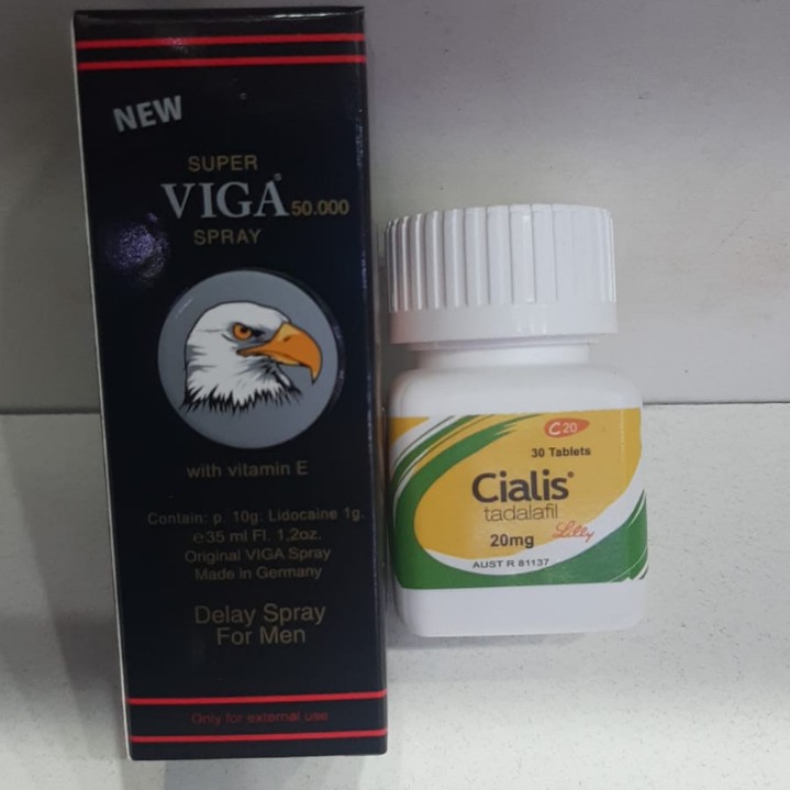 Cialis 20 Mg 30 Tablet + Super Viga 50000 Sprey